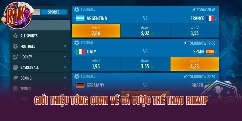 Giới thiệu tổng quan về cá cược thể thao Rikvip